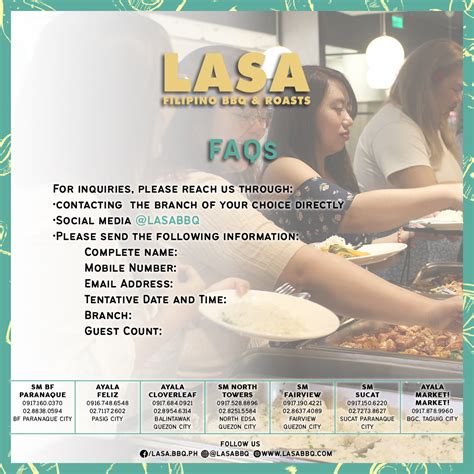 lasa bbq - ayala malls cloverleaf quezon city menu|Our Locations – LASA BBQ .
